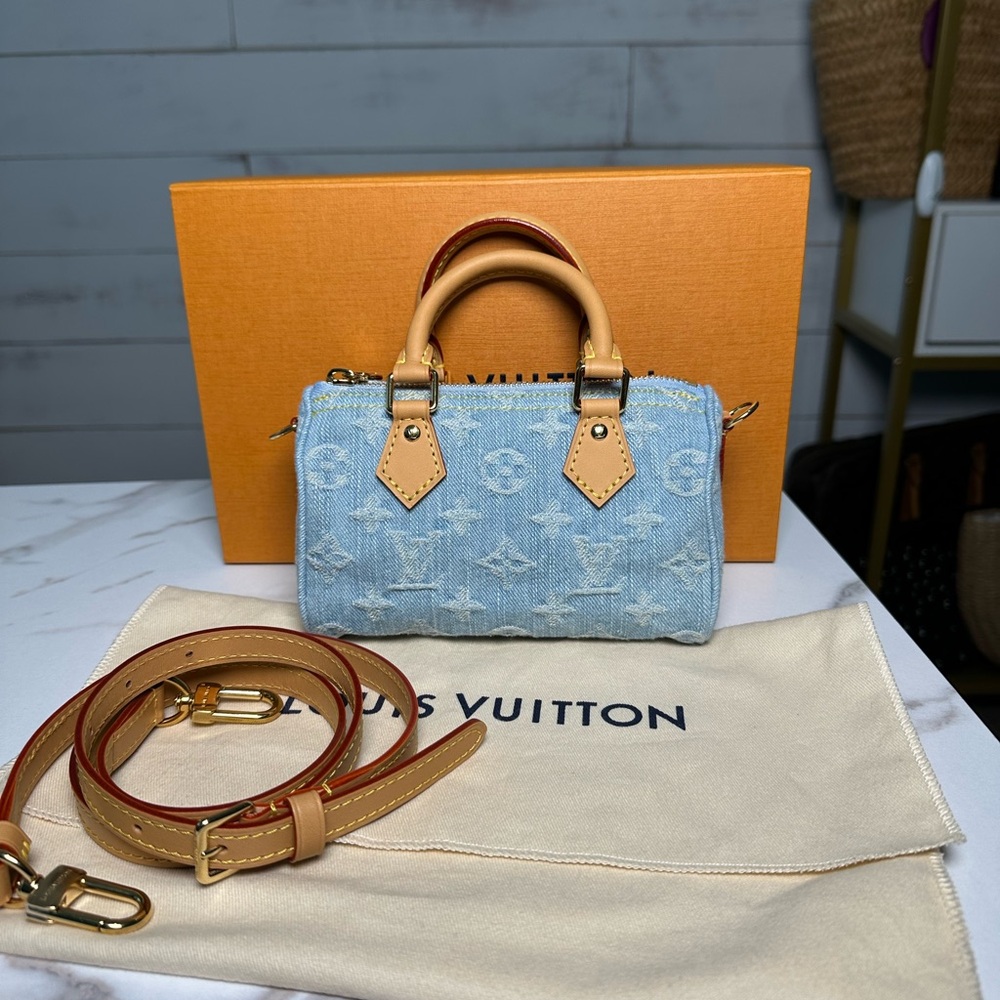 SOLD ❌❌❌Louis Vuitton Denim Nano Speedy NEW NEVER WORN - Picture 3 of 15